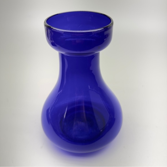 Antique Cobalt Blue Hyacinth Bulb Vase - Picture 1 of 7